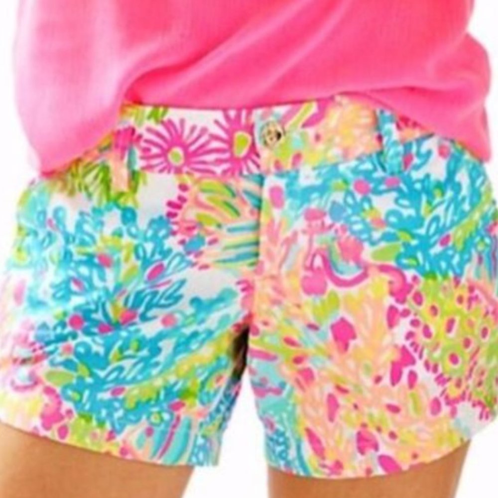 Lilly Pulitzer Callahan Shorts Lovers Coral Size 16 19277